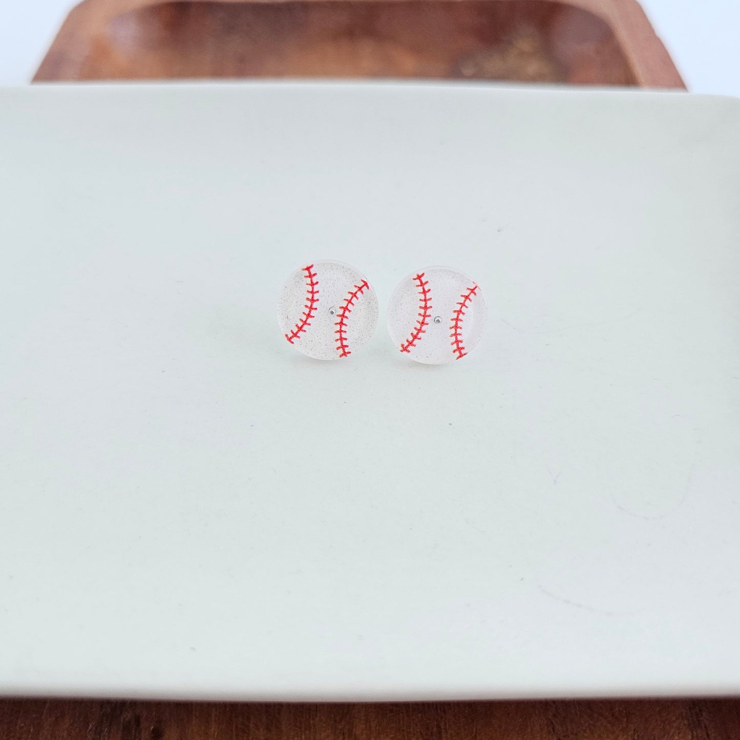 Glitter Baseball Studs by Spiffy & Splendid - The Cheeky Wink