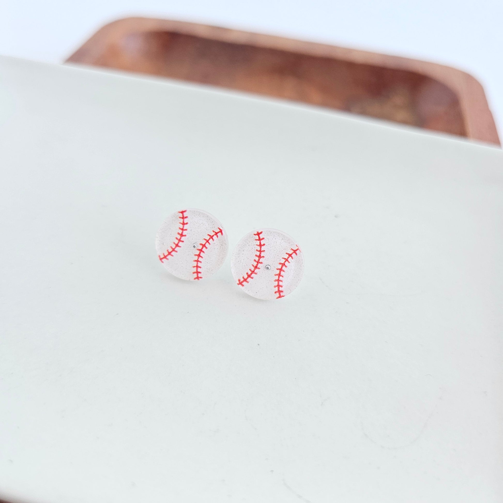 Glitter Baseball Studs by Spiffy & Splendid - The Cheeky Wink