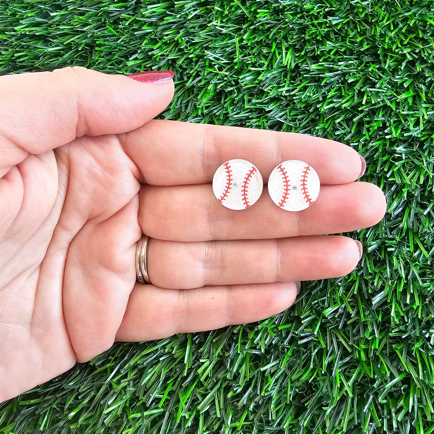 Glitter Baseball Studs by Spiffy & Splendid - The Cheeky Wink