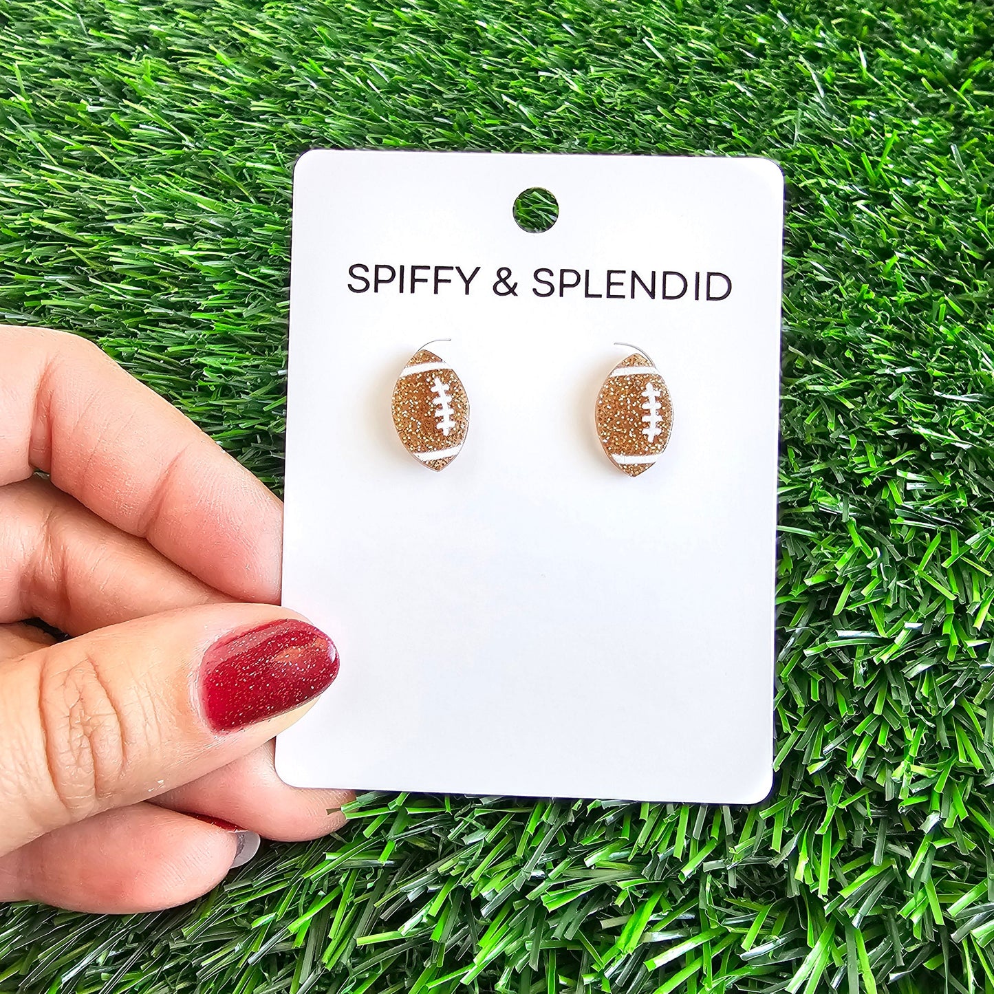 Glitter Football Studs by Spiffy & Splendid - The Cheeky Wink