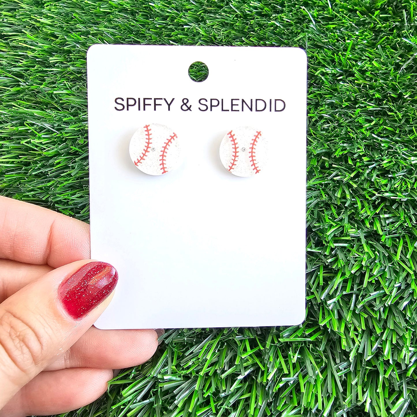 Glitter Baseball Studs by Spiffy & Splendid - The Cheeky Wink