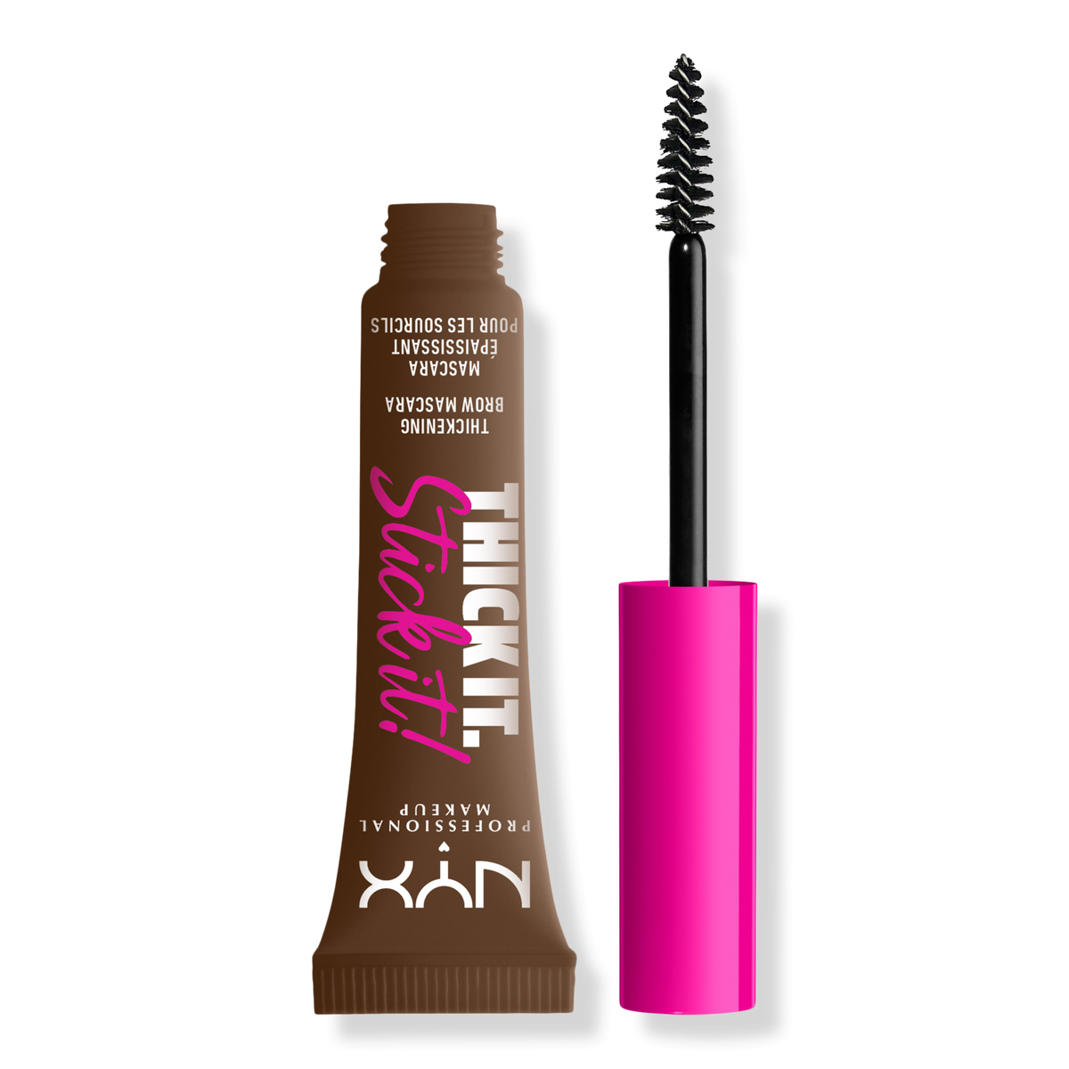NYX Professional Makeup Thick It Stick It Thickening Brow Mascara, Brunette
