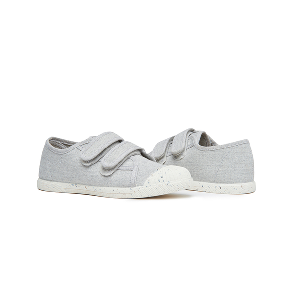 ECO-Friendly Canvas Double Sneaker in Grey by childrenchic - The Cheeky Wink