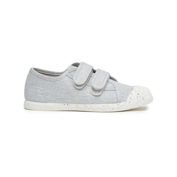 ECO-Friendly Canvas Double Sneaker in Grey by childrenchic - The Cheeky Wink