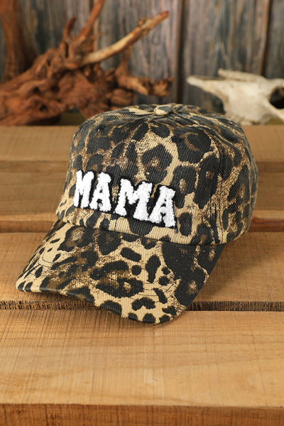 Leopard MAMA Baseball Cap by Threaded Pear