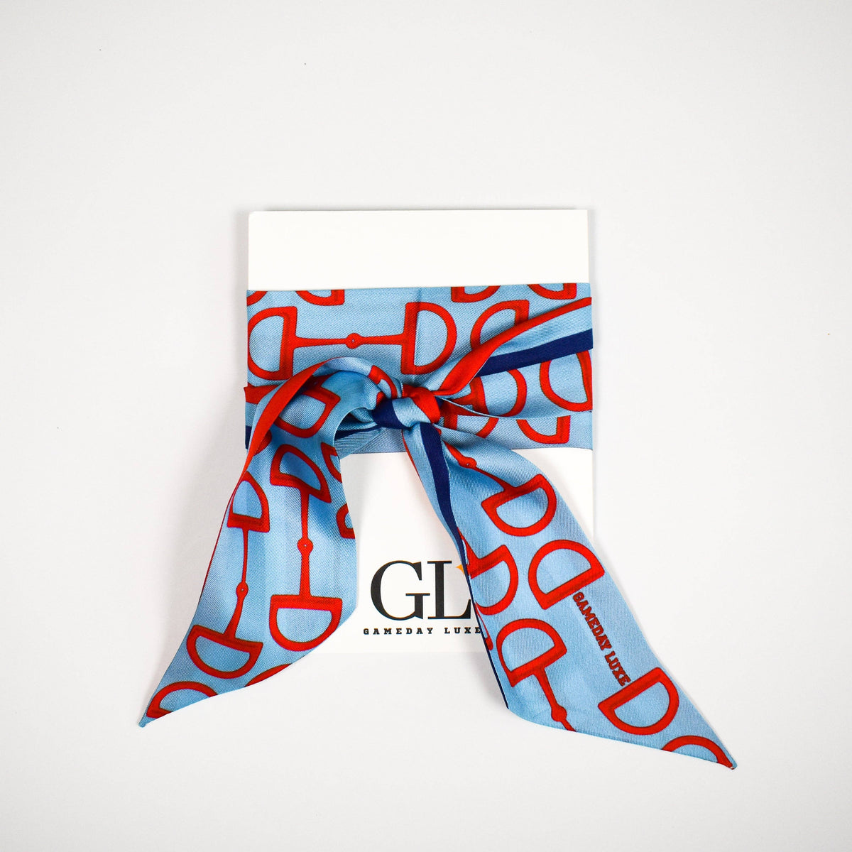 The Gameday Signature Scarf- Light Blue, Red, and Navy