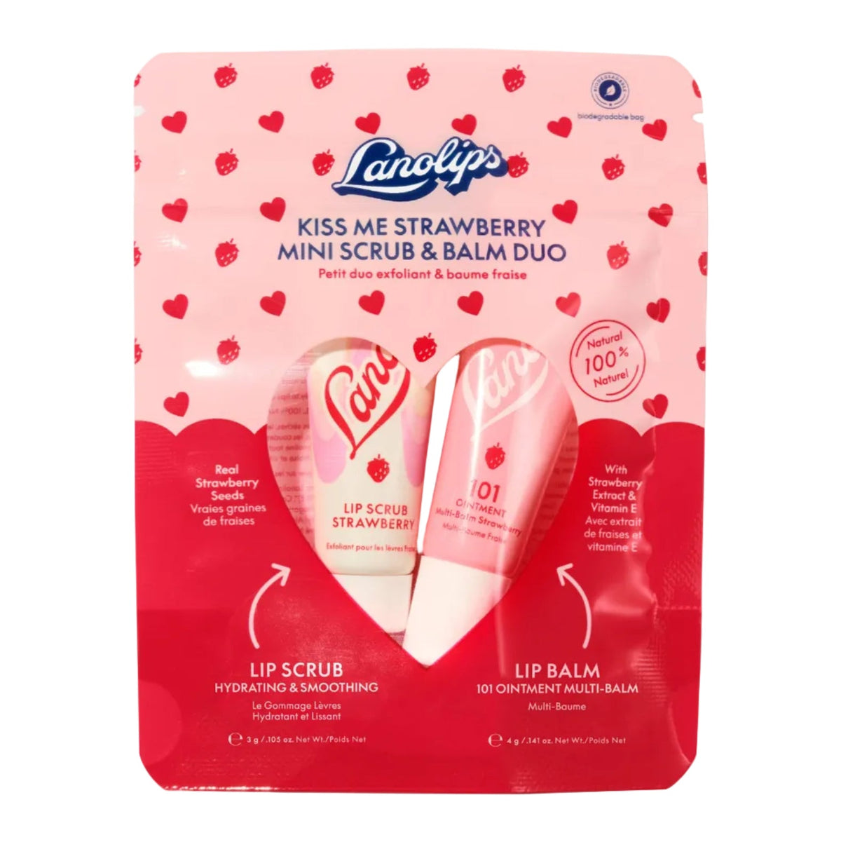Kiss Me Strawberry Mini Scrub & Balm