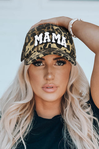 Leopard MAMA Baseball Cap by Threaded Pear