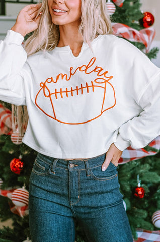 Indy Game Day Notched Neck Sweatshirt by Threaded Pear - The Cheeky Wink