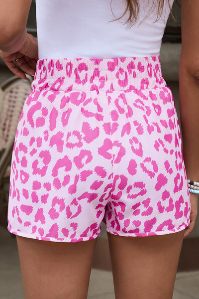 Pink Leopard Shorts