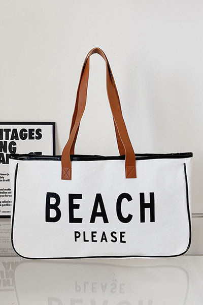 Ryan Beach Please Canvas Tote by Threaded Pear