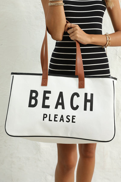 Ryan Beach Please Canvas Tote by Threaded Pear