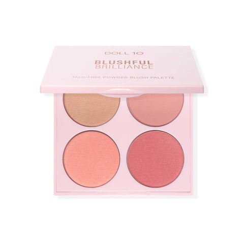 Blushful Brilliance Talc-Free Powder Blush Palette by Doll 10 Beauty