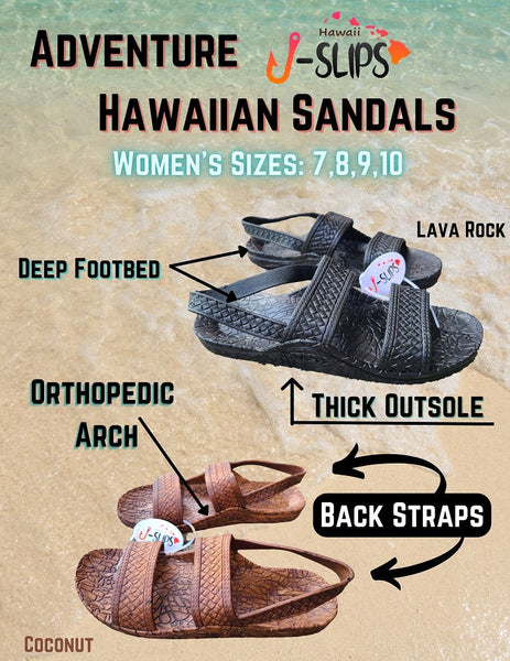 Women's Adventure Sandals with Back Strap by J-Slips Hawaiian Sandals - The Cheeky Wink