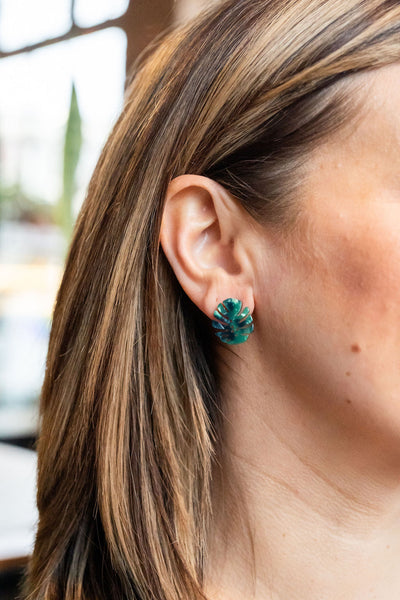 Monstera Leaf Studs by Spiffy & Splendid