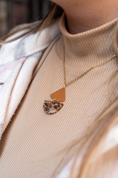 Ava Necklace - Hickory Brown by Spiffy & Splendid