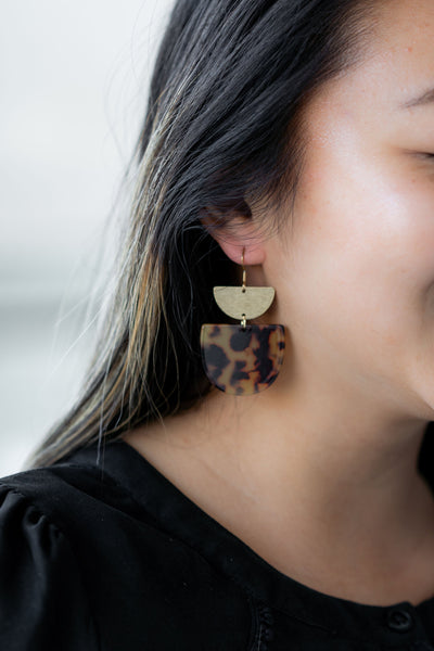 Harper Earrings - Tortoise by Spiffy & Splendid