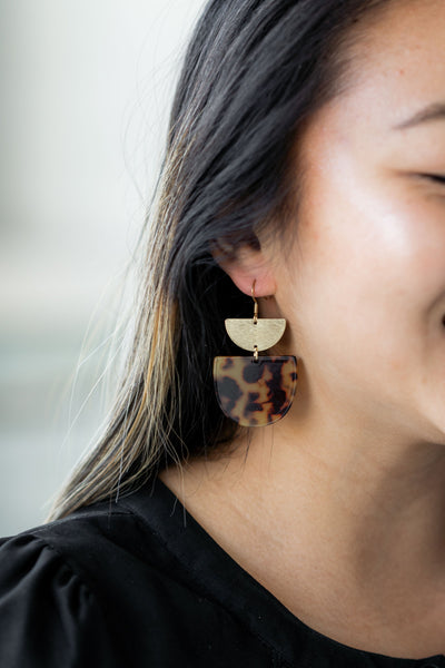 Harper Earrings - Tortoise by Spiffy & Splendid