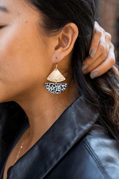 Ava Earrings - Black Dot by Spiffy & Splendid