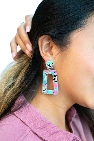 Avery Earrings - 80's Pastel by Spiffy & Splendid