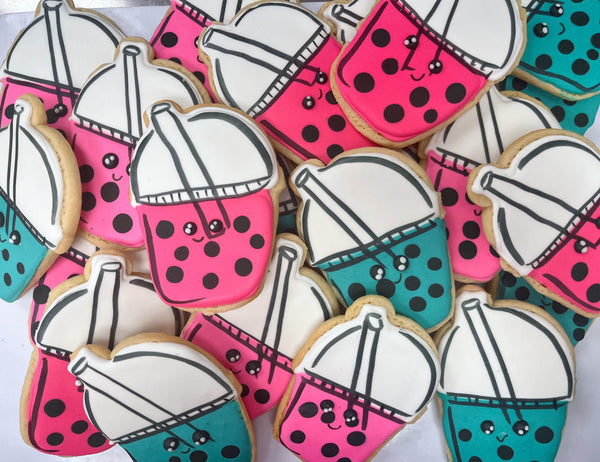 Boba Tea Cookies | Boba Tea Sugar Cookies | The Cheeky Wink