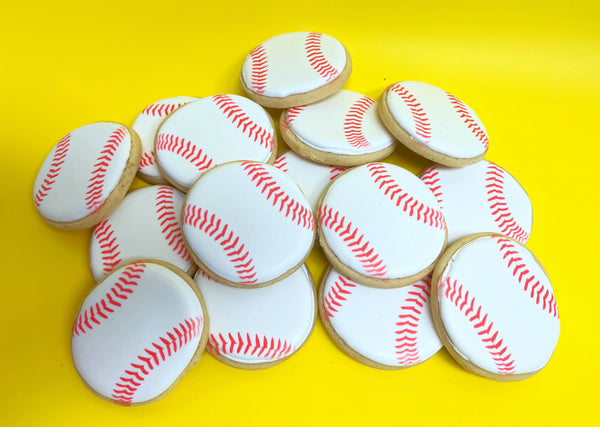 Baseball/Softball Sugar Cookies- Gluten Free Available by Confections of a Cake Lover