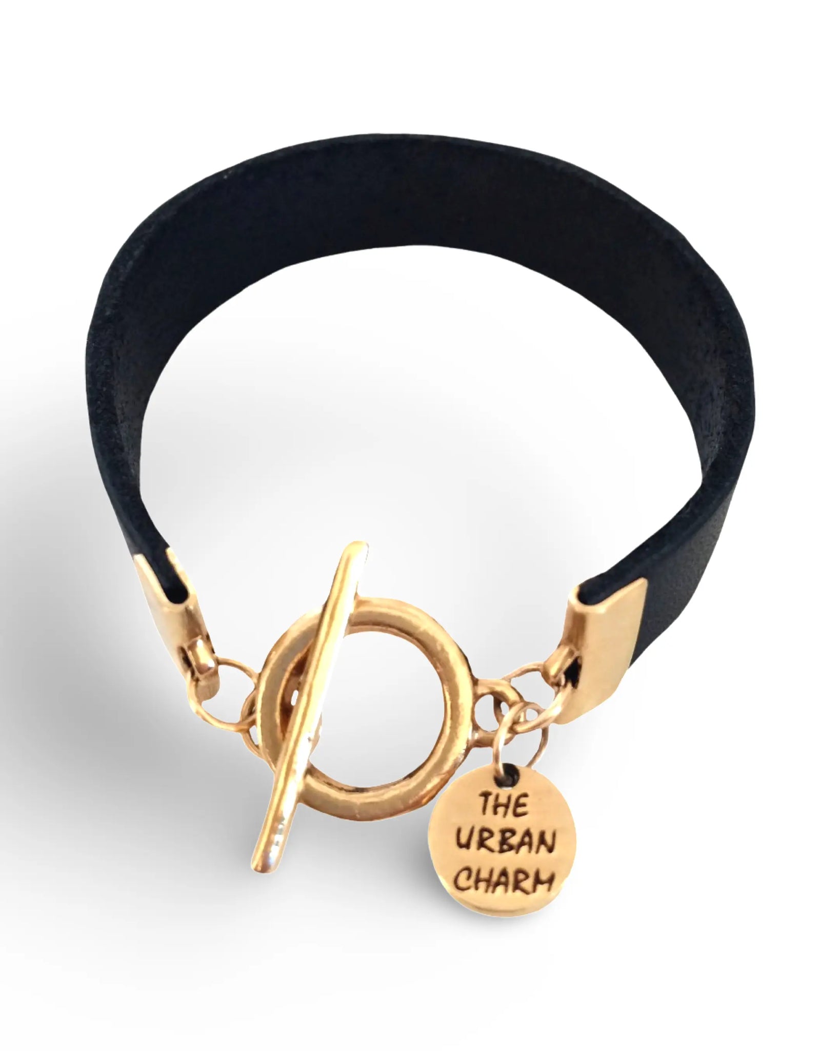 Black Leather Color Band Bracelet by The Urban Charm by The Urban Charm - The Cheeky Wink