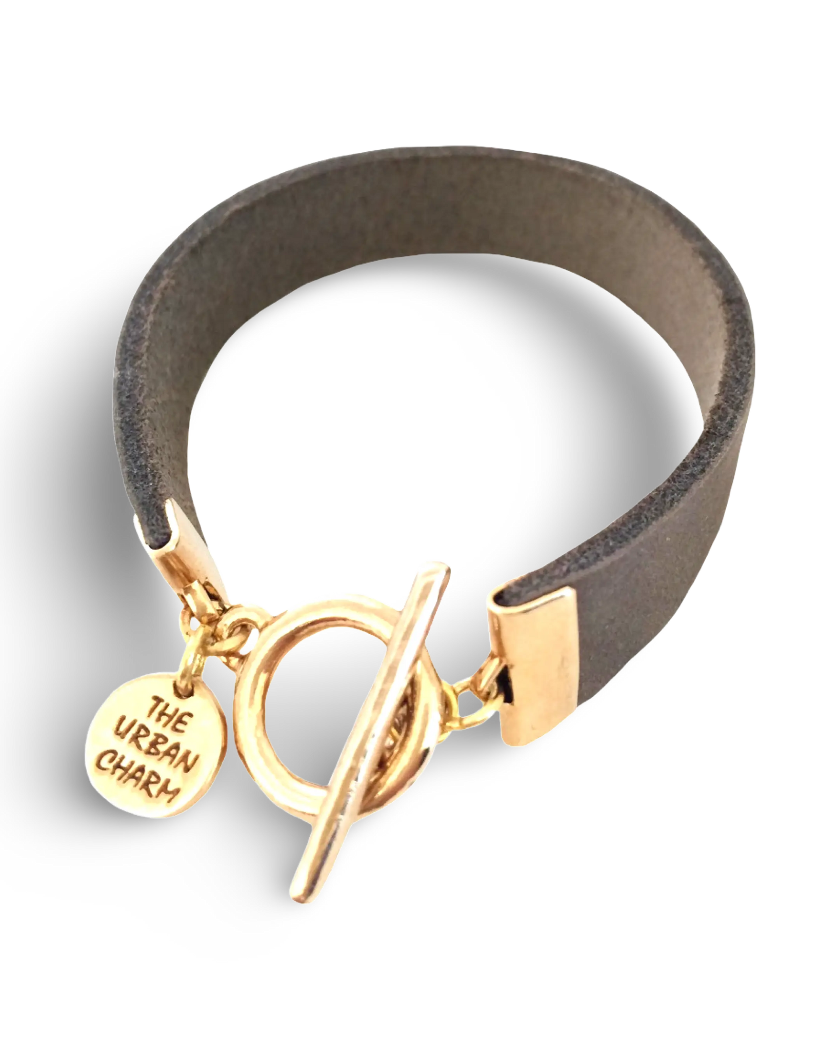 Distressed Gray Leather Color Band Bracelet by The Urban Charm - The Cheeky Wink