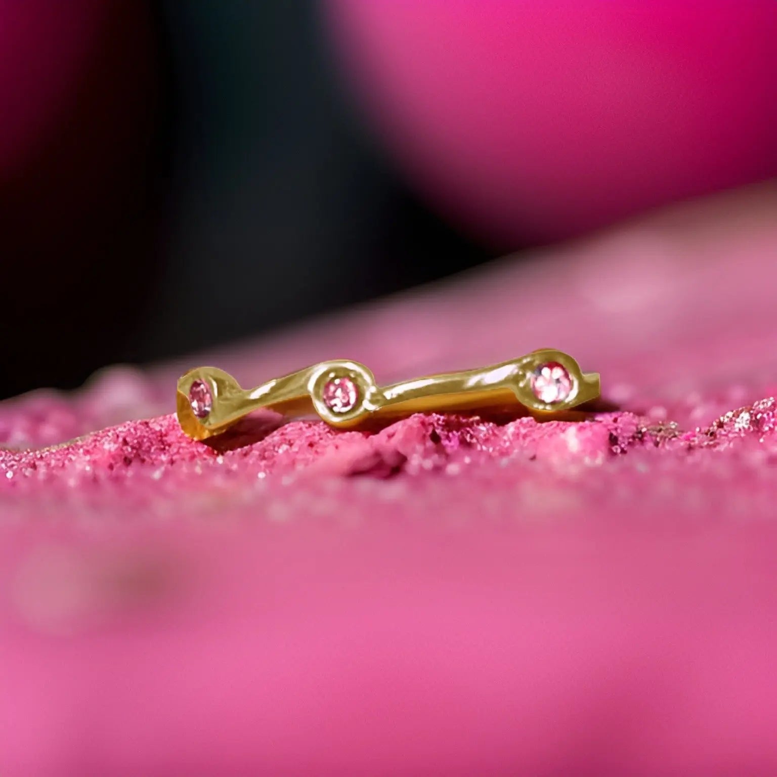 Pink Tourmaline Birthstone Stacker Ring by The Urban Charm - The Cheeky Wink