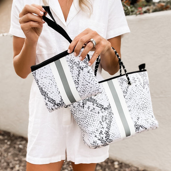 Neoprene Handbag & Wristlet by Threaded Pear