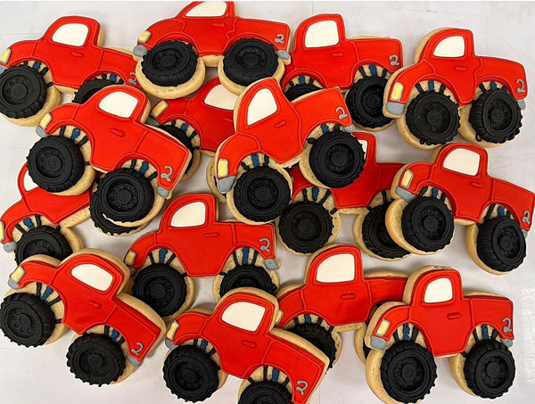 Monster Truck Sugar Cookies- One Dozen by Confections of a Cake Lover