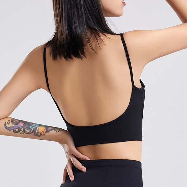 Open Back Spaghetti Straps Tank Top by Anna-Kaci