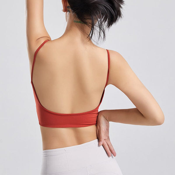 Open Back Spaghetti Straps Tank Top by Anna-Kaci