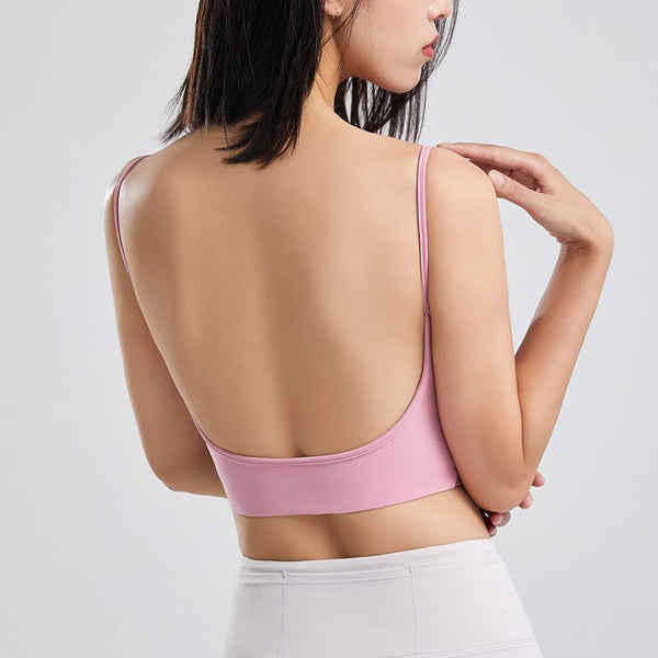 Open Back Spaghetti Straps Tank Top by Anna-Kaci