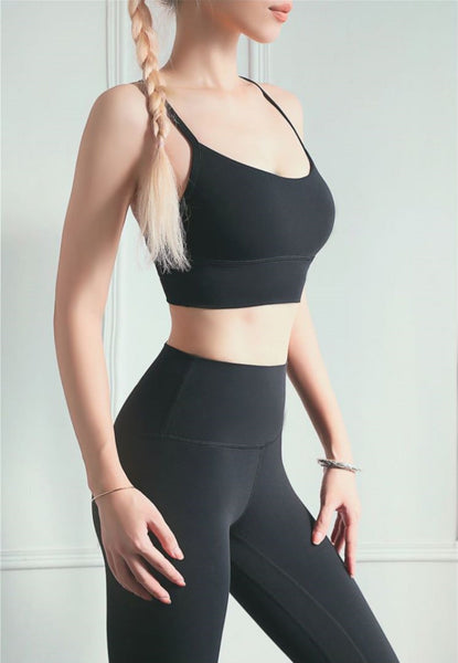 Solid Color Basic Activewear Set by Anna-Kaci