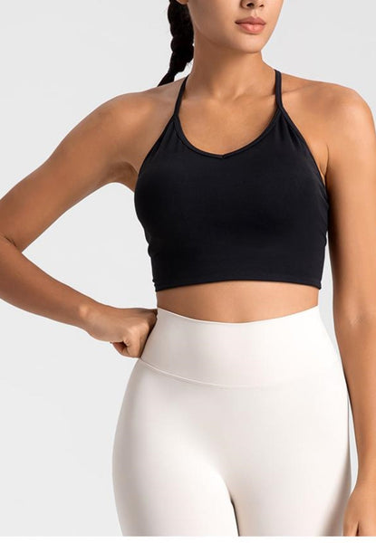 T-Back Cutout Detail Sports Bra by Anna-Kaci