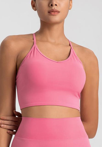 T-Back Cutout Detail Sports Bra by Anna-Kaci