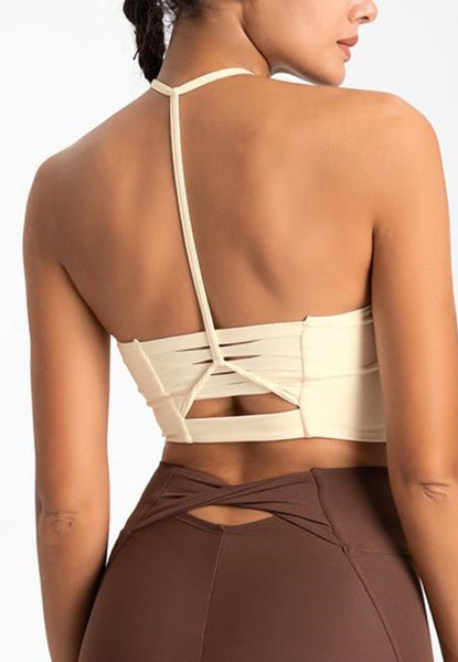 T-Back Cutout Detail Sports Bra by Anna-Kaci