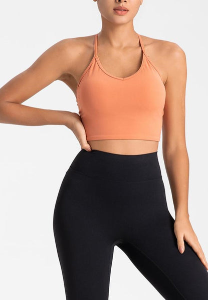 T-Back Cutout Detail Sports Bra by Anna-Kaci