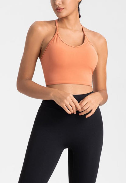 T-Back Cutout Detail Sports Bra by Anna-Kaci