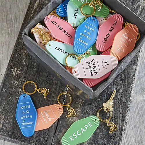 Keys To The Dream House Motel Style Keychain with Gold Hardware by The Bullish Store - The Cheeky Wink