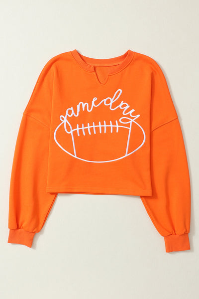 Indy Game Day Notched Neck Sweatshirt by Threaded Pear - The Cheeky Wink