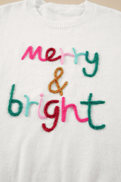 Selah Merry & Bright Round Neck Casual Sweater by Threaded Pear