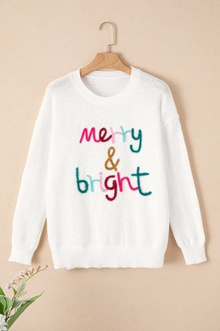 Selah Merry & Bright Round Neck Casual Sweater by Threaded Pear