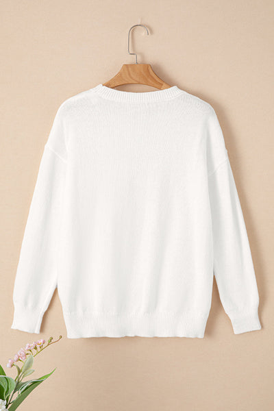 Selah Merry & Bright Round Neck Casual Sweater by Threaded Pear