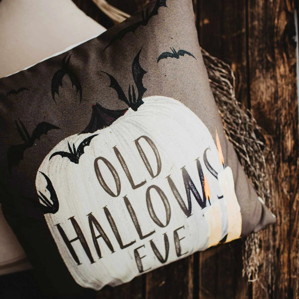 Old Hallows Eve Pumpkin Pillow Cover |  Halloween decor | Farmhouse Pillows | Country Decor | Fall Throw Pillows | Cute Throw Pillows | Gift by UniikPillows