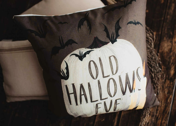 Old Hallows Eve Pumpkin Pillow Cover |  Halloween decor | Farmhouse Pillows | Country Decor | Fall Throw Pillows | Cute Throw Pillows | Gift by UniikPillows