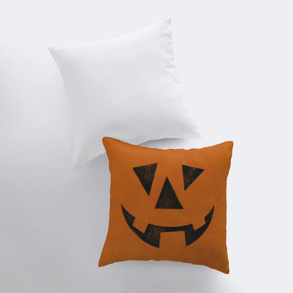 Orange Jack O Lantern Pillow Cover | Fall Décor | Halloween Pillows | Halloween Décor | Fall Throw Pillows | Cute Throw Pillows by UniikPillows