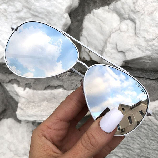 Silver Lens Sunglasses | Amelia - Silver | The Cheeky Wink