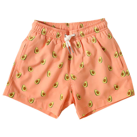 Pink Avocado - Kids Swim Trunks by Bermies